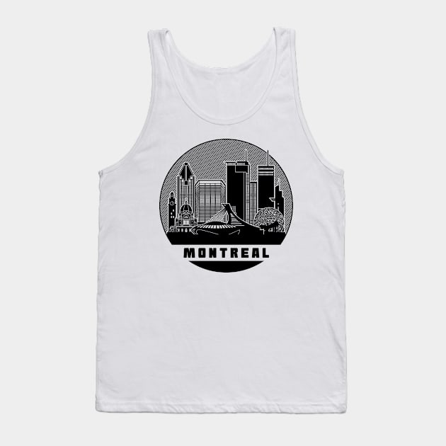 Montreal Canada Skyline Tank Top by travel2xplanet